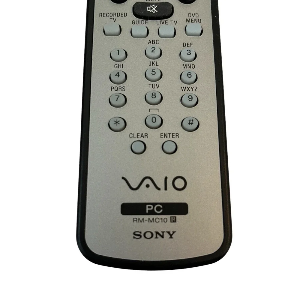 Sony Vaio PC Remote Control RM-MC10 RC6-IR Genuine OEM Black Silver Media Center